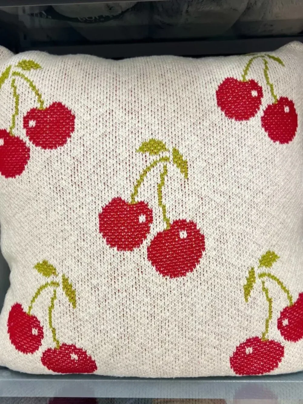 Style Happy Cherry Patterned - Set of 2 - Decorative Throw Pillows - 20 x 20 in